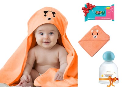 JAFRA Tender Moments Baby Cologne, Hooded ORANGE Towel, FREE baby wipes, GIF SET