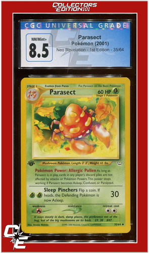 Parasect (1st Edition) graded CGC 8.5 for sale on eBay