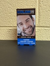For Men Mustache Beard Sideburns 5 Minutes Brush-In Color Gel Coloring Kit Brown