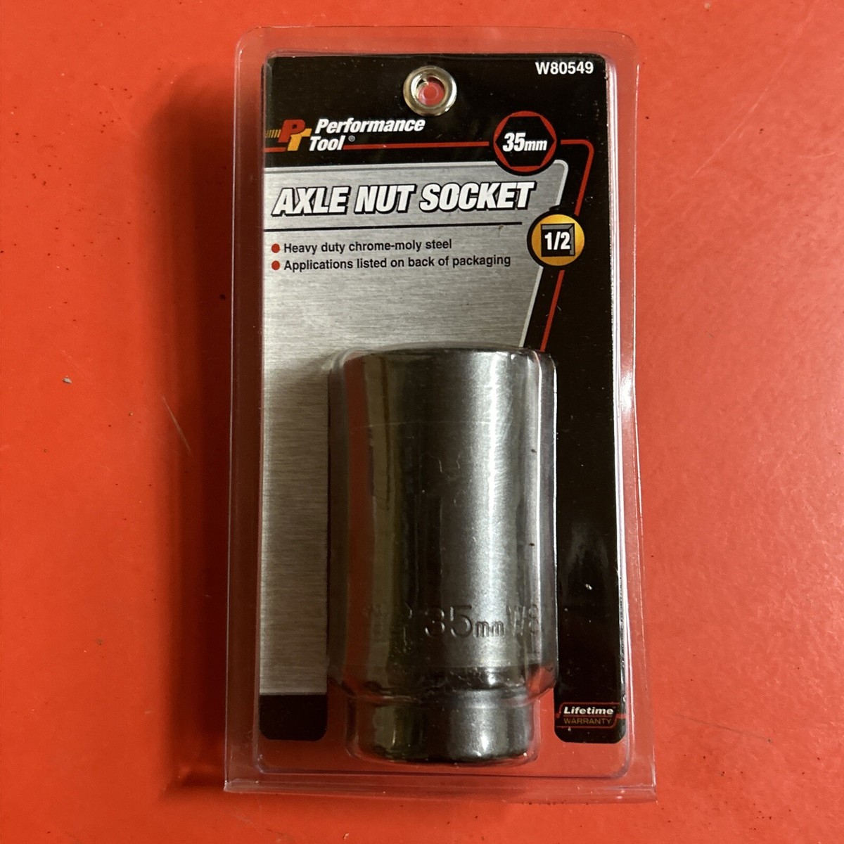 Performance Tool W80549 35mm 1/2in FWD Axle Nut Socket Cr-Mo NEW
