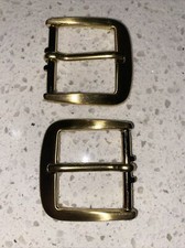 70  s 2 Lot NOS Vintage Replacement Buckle 1.5  Belt Brushed Brass Made in USA