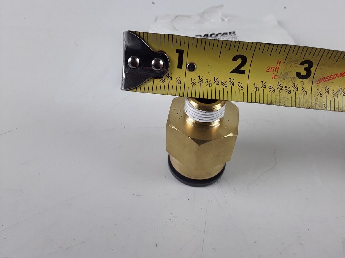 Paccar G38-1023-0612 Fitting Straight Male 6 Npt To 12 J249 3/4 OD For Peterbilt Paccar G38-1023-0612 Fitting Straight Male 6 Npt To 12 J249 3/4 OD For Peterbilt