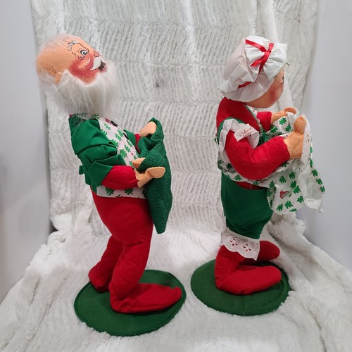 Annalee Mobilitee Santa And Mrs Claus Vintage Christmas Dolls 1987 - Picture 2 of 12