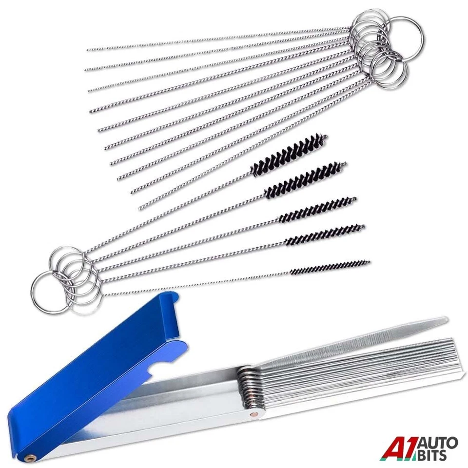 Carburetor Cleaning Kit Carb Dirt Jet Cleaner Tools 20 Needle 13 Wires Brush - Image 1 of 4