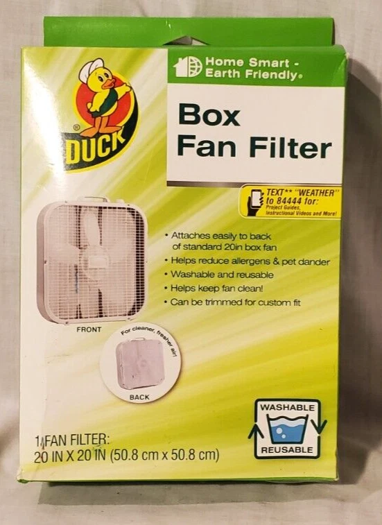 New DUCK BRAND 20 Inch Square Box Fan Filter eBay
