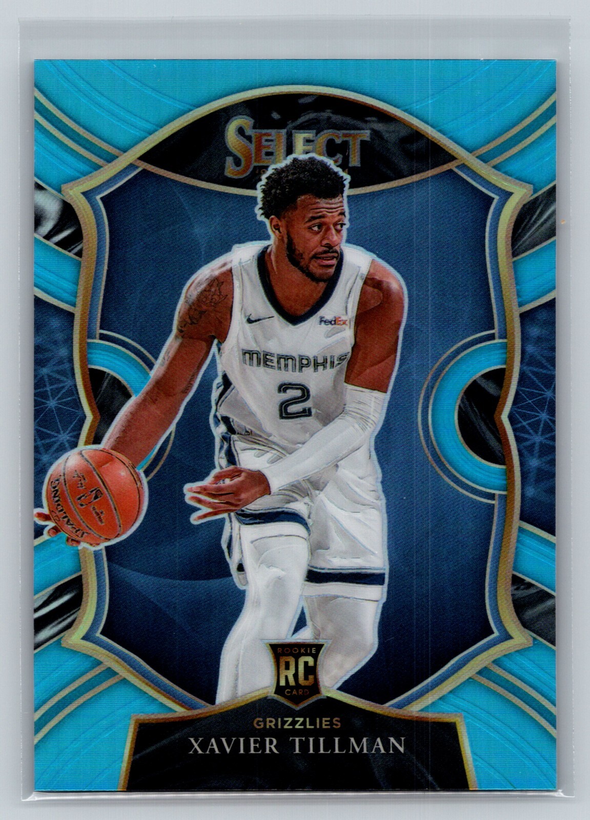 2020-21 Panini Select #95 Xavier Tillman Light Blue Prizm Rookie RC /299*