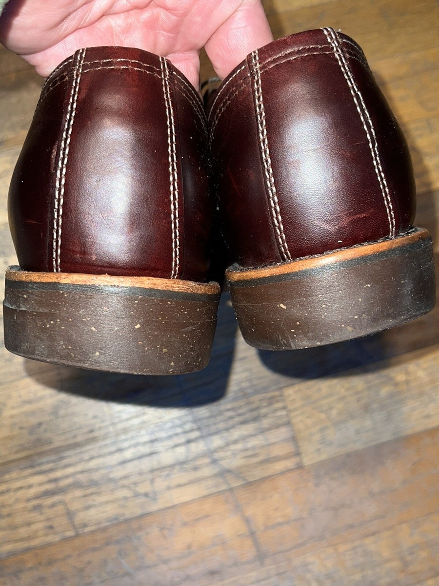 LL Bean Chippewa Oxford Leather Shoes Katahdin Oxblood Vibram Mens 