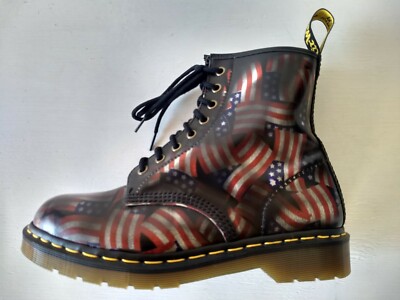 DOC MARTENS AMERICAN FLAGS LEATHER BOOTS MADE