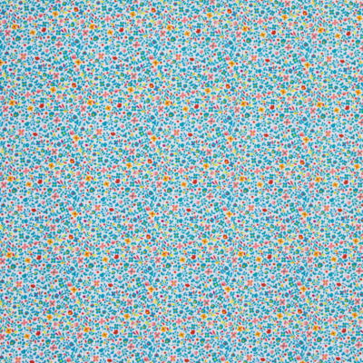 0,5m Happy Easter, Streublümchen, türkis, BW-Webware, 400011 (12 EUR/m)