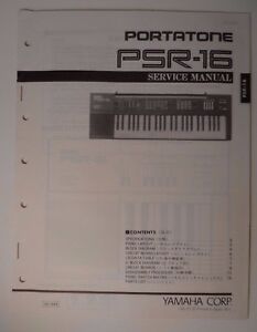 Original Yamaha Portatone PSR-16 Digital Keyboard SERVICE Manual | eBay