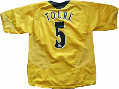 maglia Arsenal vintage TOURE 2004-2005 Gunners Highbury O2 L Nike