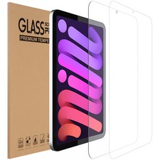 Shockproof Bubble-Free Glass Screen Protector for iPad Mini 6th. 8.3inch/12.9''