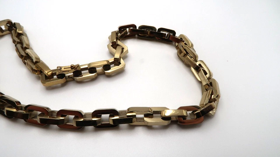 $350 EDDIE BORGO Supra Link Collar Necklace 17.75" x 8mm Excellent Condition NB9 - Image 3 of 4