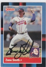 1988 Donruss #167 Zane Smith Braves Signed Auto IP Free Shipping!
