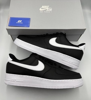 Nike Air Force 1 Low 07 Black White Leather UK 10,5 CT2302 002