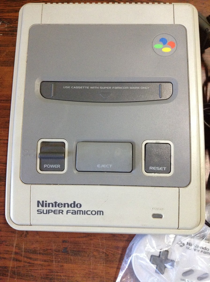 Official Nintendo Super Famicom SFC SNES Video Game Console Set