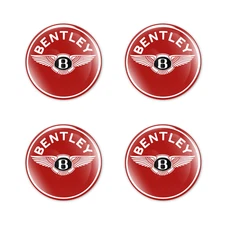 Bentley Glossy Stickers 4pcs Decals Resin Rim Badge wheel emblem Logo 15-100 mm