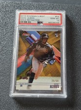 2018 Bowman'S Best Refractor Ozzie Albies Gold /50 Rookie PSA 10 Atlanta Braves