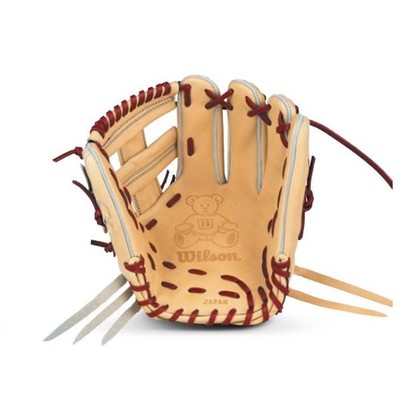 Wilson Staff TEDDY BEAR LOGO Infielder Baseball Glove RHT Infield 11.5 Japan New