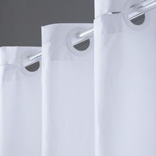 Shower Curtain White, Narrow Textile Bathroom Curtains Fabric for Shower and Bath...
