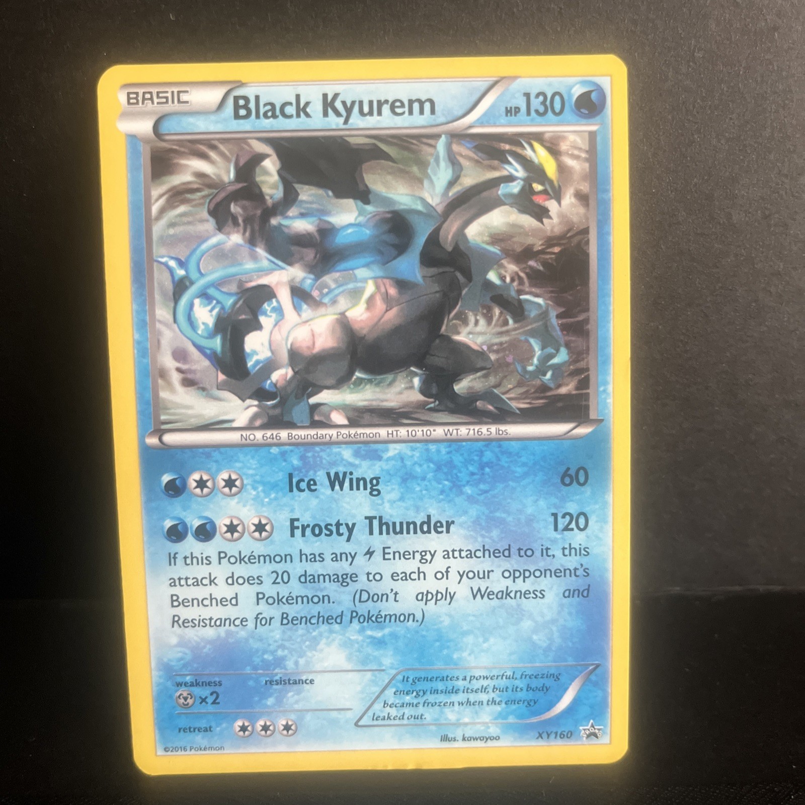 Pokémon TCG Black Kyurem XY160 Holo Promo Card Black Star Promos