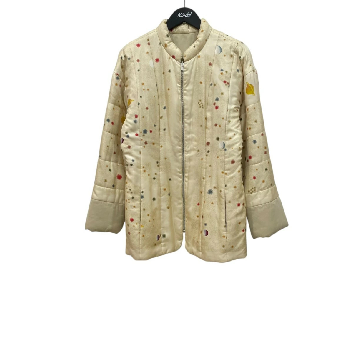 Hermes Silk Space Pattern Reversible Batting Coat… - image 1