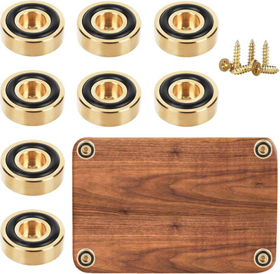 8 Pcs Brass Cutting Board Feet Non Slip 1. 18 X 0. 39 Inch Board Feet Legs with