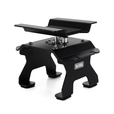 INJORA Aluminum 80g RC Car Stand with Shock Holder for 1/24 1/18 Small, Black 