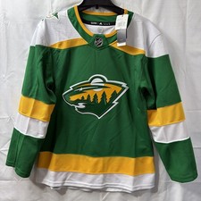 Minnesota Wild Jersey Adidas Reverse Retro 42 NHL Hockey Fight Strap New!!! $230