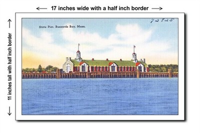 Massachusetts 1940s - State Pier, Buzzards Bay, Mass. - 11x17 Poster