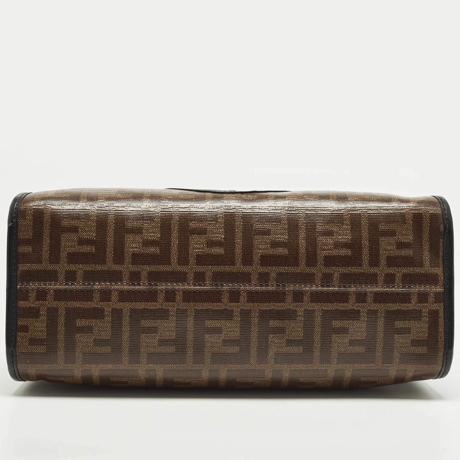 Fendi Runaway Small Zucca Coated Canvas and Leather Tote thumbnail 6