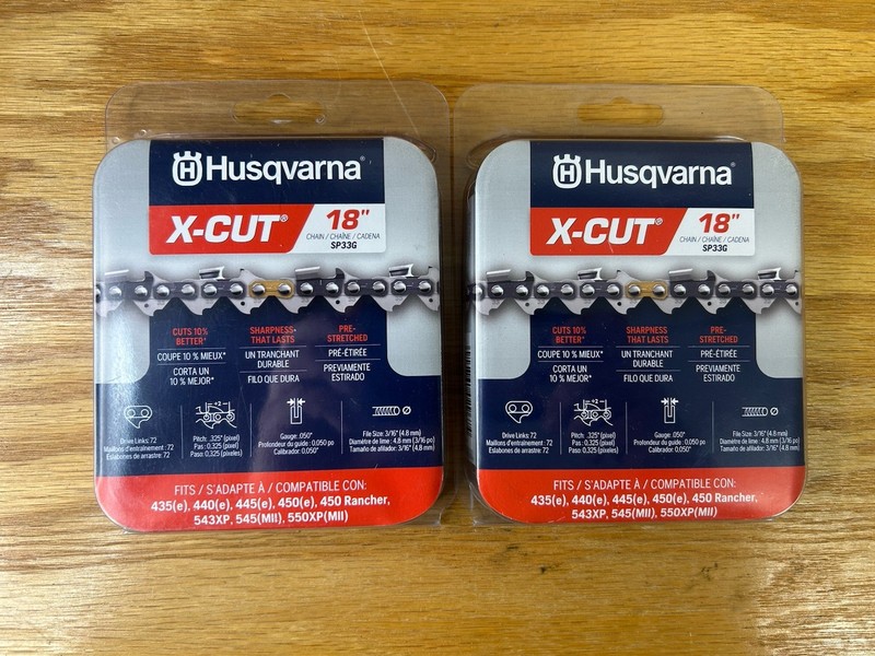 2x Husqvarna SP33G 18" Chainsaw Chain, 325" Pitch, 050" Gauge - 581643603