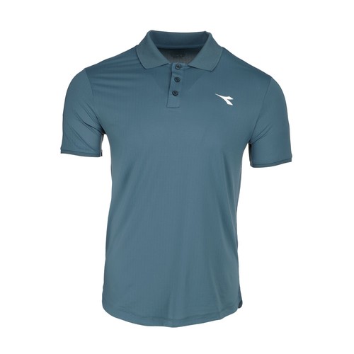 diadora Icon Tennis Short Sleeve Polo Shirt Mens Blue Casual 180263-65220
