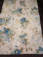 Laura Ashley Blue Floral Quilted King Pillow Shams 40" X 23"