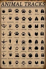 Cabin Decor Animal Tracks Sign Vintage Hunting Funny Gifts