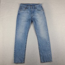 Levi's 501 Jeans Mens 30x30 Blue Original Fit Straight Leg Light Wash Button Fly
