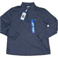 NWT Greg Norman Large Navy Blue 1/4 Zip Long Sleeve Performance Stretch