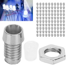 (Silver)Led Holder For Lamp Cover Round Plastic For Chrome Plated For Lamp Bulb