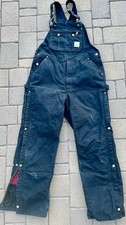 CARHARTT BLK Black Duck Bib Overalls/Bibs Double Knee Red Quilted Unisex M