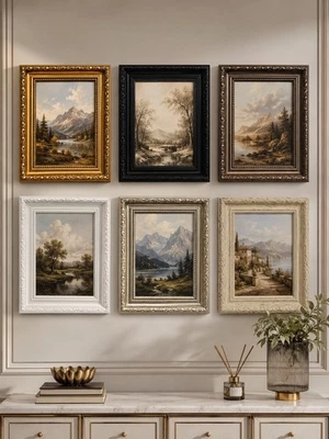 Shabby Chic Bilderrahmen Fotorahmen Vintage Art Deco Wandbehang Tischplatte - Bild 1 von 4