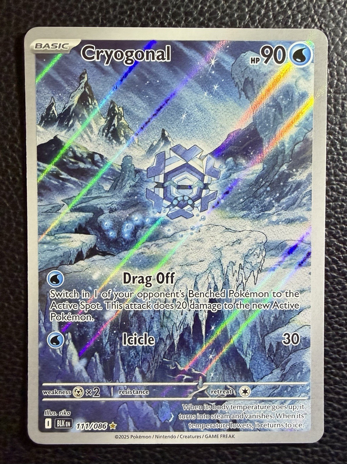 Pokémon TCG Cryogonal 111/086 Black Bolt Illus Rare