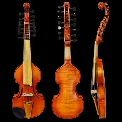7×7 strings 4/4 Viola d'Amore, 14 Strings Violin 4/4, Carved neck, Rich big Tone