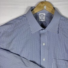 Brooks Brothers Regent Dress Shirt Men s Size 17.5-35 Non Iron Striped