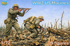 1/72 20mm WW2 US Marines Pacific (39 Figures) no airfix revell esci !New!