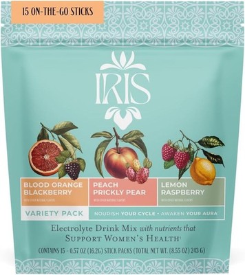 IRIS Electrolyte Drink Mix Variety 15ct Blood Orange/Peach/Lemon