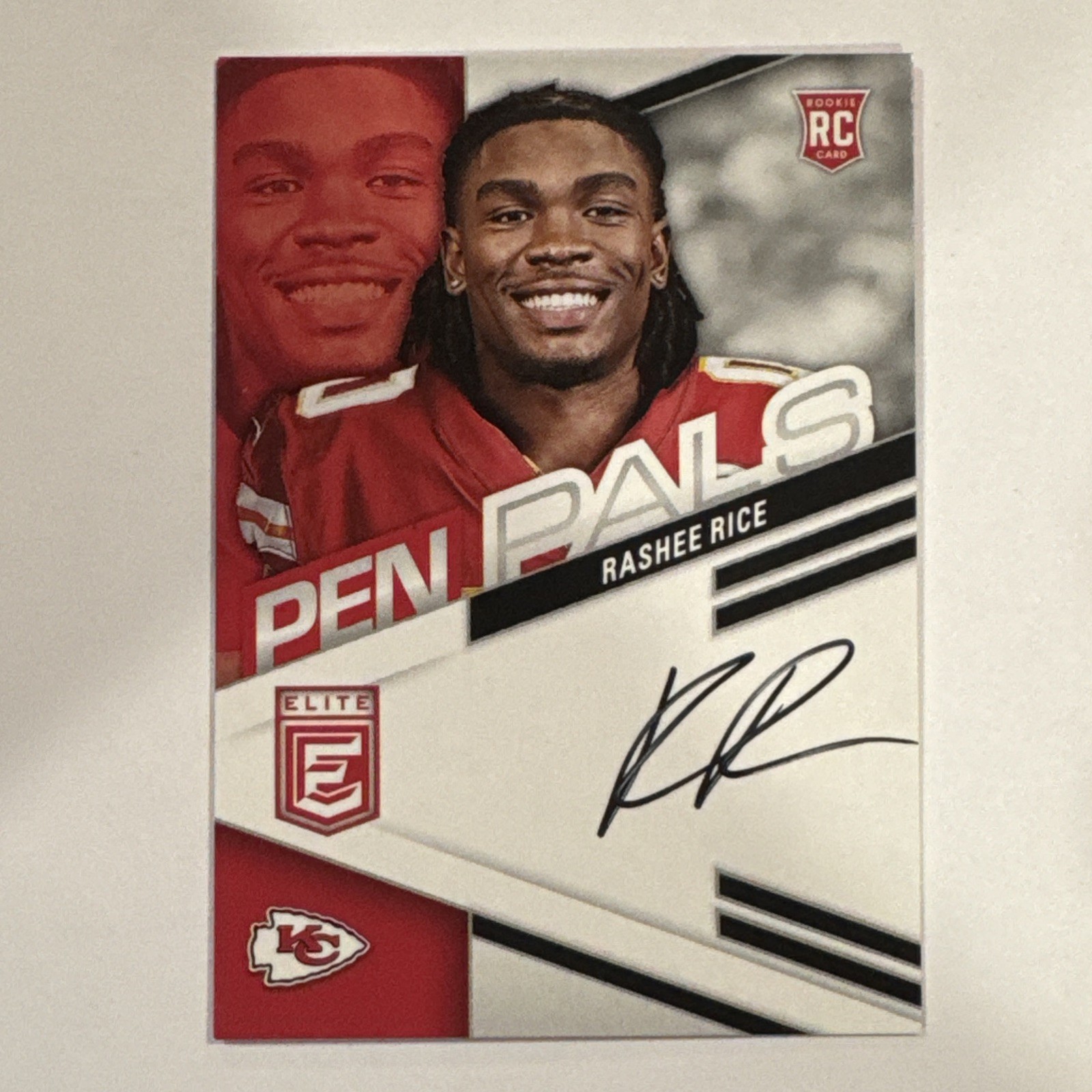 Rashee Rice Rookie On Card Auto 2023 Panini Donruss Elite Pen Pals RC #PPRRI KC