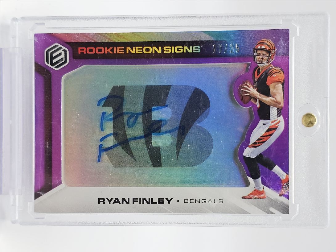 Ryan Finley Panini Elements Rookie Neon Signs #RF Purple