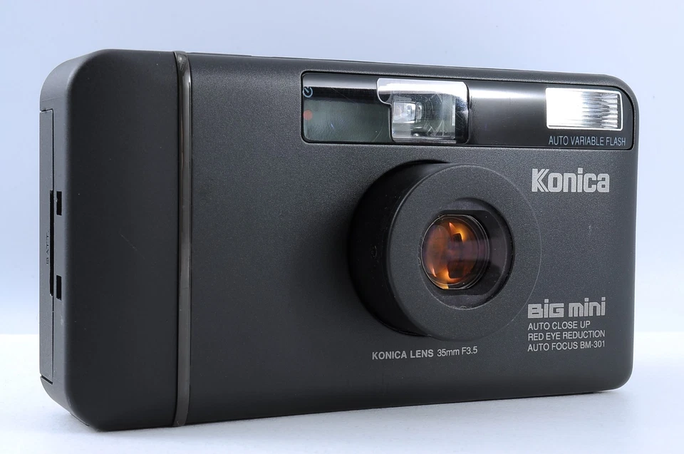 Konica Big Mini BM-301 Black Fully Serviced [ Top Mint ] 35mm Film Camera Japan - Image 3 of 4