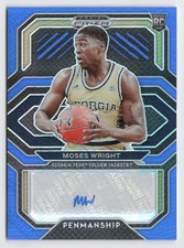 2021 Moses Wright RC Panini Prizm Draft Picks Blue Prizm Auto /149 #CP-MWR