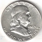 1963 Philadelphia Uncirculated. Silver Franklin Half Dollar Coin!